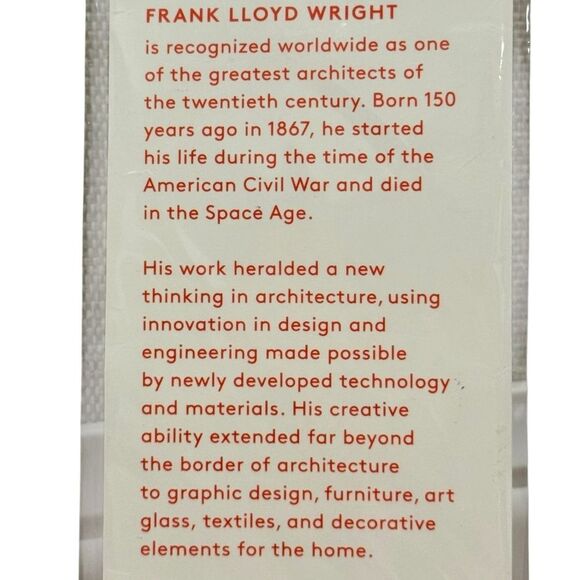 Frank Lloyd Wright Designs Galison Set of 6 Colorful Magnetic Bookmarks. NEW. - Picture 6 of 8